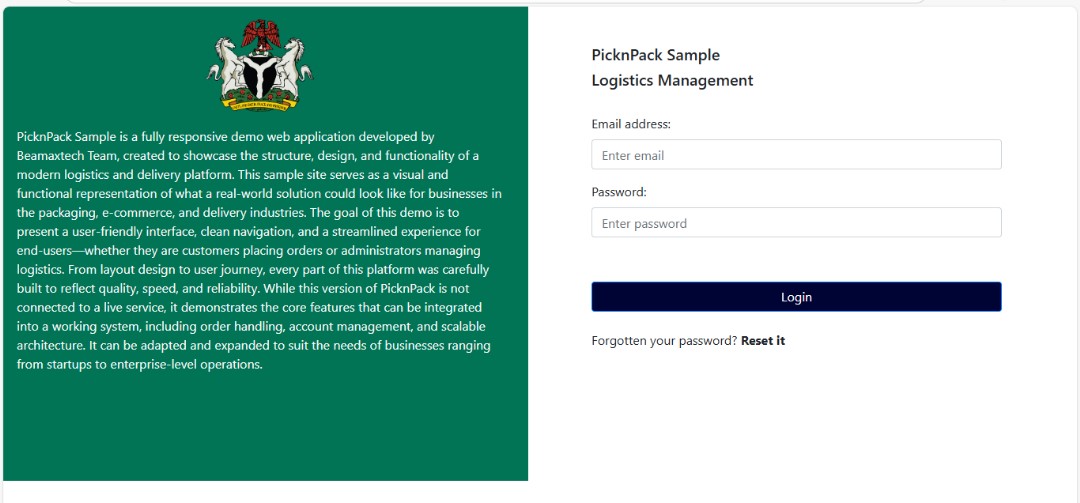 Logistics Website
